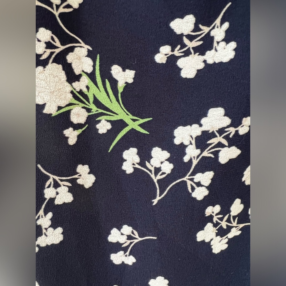 RACHEL Rachel Roy Faux Floral Wrap Dress in Navy Size 14 - Picture 5 of 7